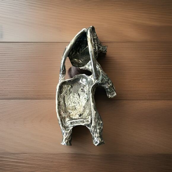 Vintage Sterling Standing Bear Pendant. Measures 1.5” - Picture 2 of 2